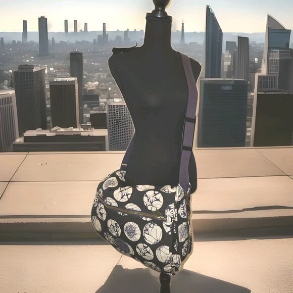 Kipling Messenger Bag Purple Gray 16x3x4 - Picture 1 of 9